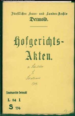 Schilder, Otto Georg, Drost zu Himmighausen gegen Schuldner zu Veldrom