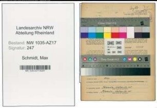 Entnazifizierung Max Schmidt , geb. 05.06.1900 (Steiger)