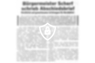 Bürgermeister Scherf schrieb Abschiedsbrief