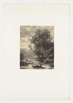 Berglandschaft mit Boot, Blatt 33 der Folge "Werke"