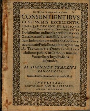 Quinquaginta has de testamentis ordinandis conclusiones