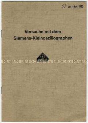 Versuche mit dem Siemens-Kleinoszillographen