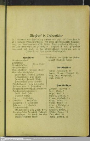 Metzdorf bei Hohenfichte