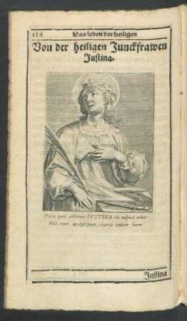 Von der heiligen Junckfrawen Justina.