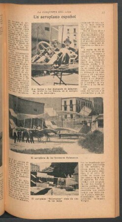 Un aeroplano español : La conquista del aire