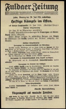Ausgabe vom Dienstag, den 20. Juni 1916.