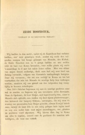Zesde hoofdstuk. Verblijf in de residentie Menado
