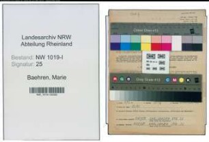 Entnazifizierung Marie Baehren , geb. 25.03.1907 ()