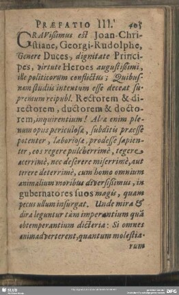 Praefatio III.