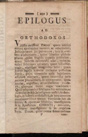 Epilogus ad Orthodoxos.