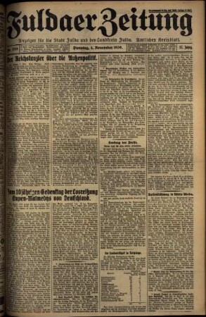 Ausgabe vom Dienstag, den 04. November 1930.