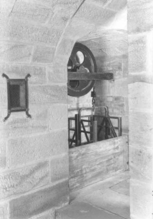 Königstein. Festung. Munitionsladesystem der Batterie 7 (1889/1891). Inneres, Munitionsaufzug (oberer Teil)