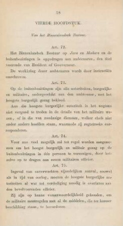Vierde hoofdstuk. Van het binnenlandsch bestuur