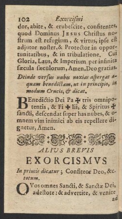 Alius Brevis Exorcismus