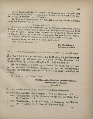 Nr. 198: Inhaltsverzeichnis aus Nr. 124 bis 129 des Reichs-Gesetzblattes