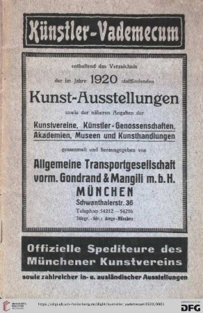 Künstler-Vademecum