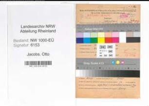 Entnazifizierung Otto Jacobs, geb. 07.10.1905 (Vertreter)