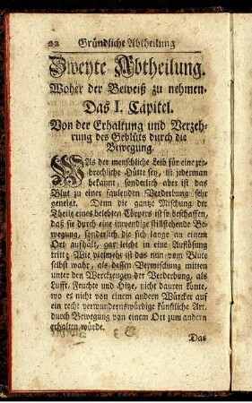 Zweyte Abtheilung. Woher der Beweiß zu nehmen.