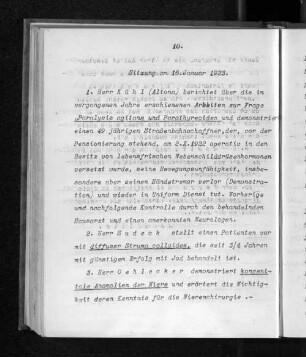 Sitzung am 16. Januar 1923.