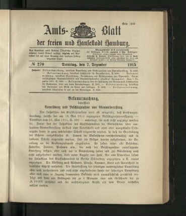 No. 270, 7. Dezember 1915