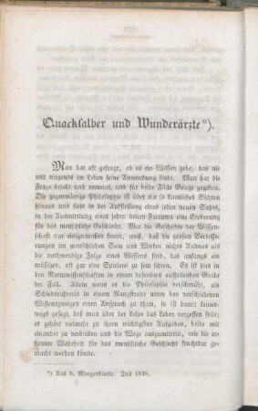 Quacksalber und Wunderärzte.