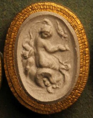 Amphitrite, auf einem Delphin reitend (Daktyliothek, Erstes Mythologisches Tausend)