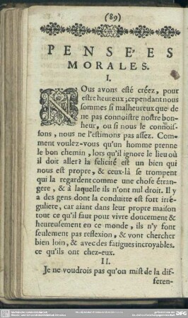 Pensees Morales = Moralische Gedancken