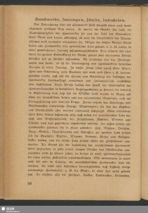 Handwerke, Innungen, Zünfte, Industrien