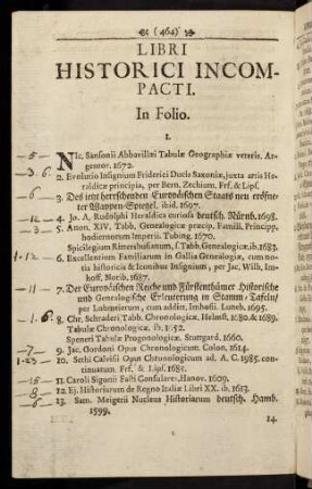 464-490, Libri Historici Incompacti