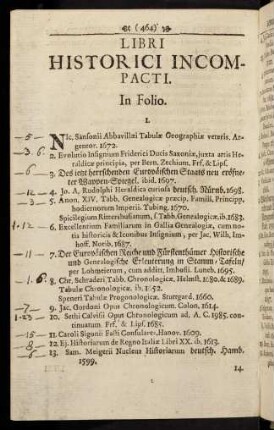 464-490, Libri Historici Incompacti