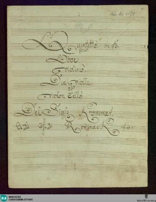 Quintets - Don Mus.Ms. 1178 : ob, strings; B|b; PadK 7.16