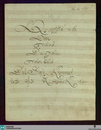 Quintets - Don Mus.Ms. 1178 : ob, strings; B|b; PadK 7.16