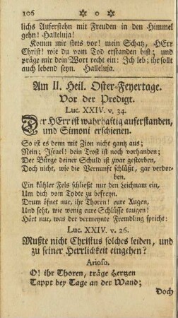 Am II. Heil. Oster-Feyertage