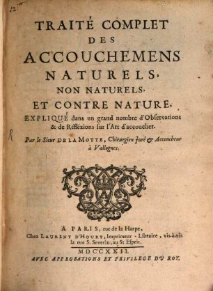 Traité complet des accouchemens