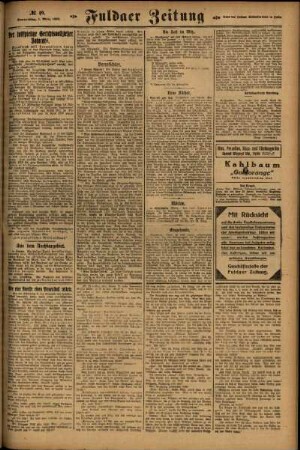 Zweite Ausgabe vom Donnerstag, den 01. März 1923.