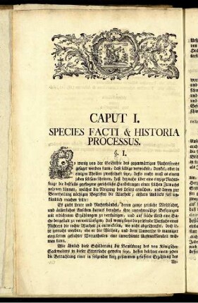 Caput I. Species Facti & Historia Processus.