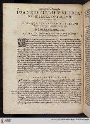 Liber III: De iis qvae per tavrvm, et bvbvlvm omne genvs significantvr [..]