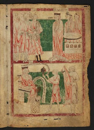 Miniatur: Dido empfängt Eneas