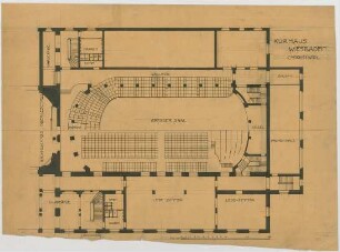 Thiersch, Friedrich von; Wiesbaden; Kurhaus - Konzertsaal (Grundriss)