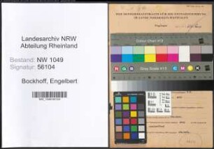 Entnazifizierung Engelbert Bockhoff , geb. 17.05.1913 (Vertreter)