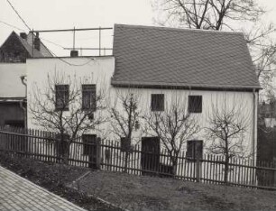 Mittweida, Wohnhaus : Mittweida, Wohnhaus, Neustadt 46, vor 1700, um 1900, Traufseite