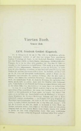 Viertes Buch. Neuere Zeit