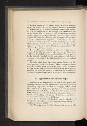 VII. Hypnotismus und Psychotherapie.