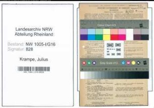 Entnazifizierung Julius Krampe , geb. 05.05.1910 (Telegrafenbauarbeiter)