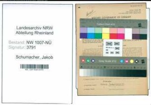 Entnazifizierung Jakob Schumacher , geb. 17.02.1908 (Kaufmann)