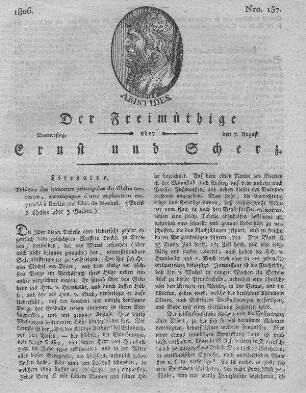 Nro. 157, Donnerstag den 7. August 1806