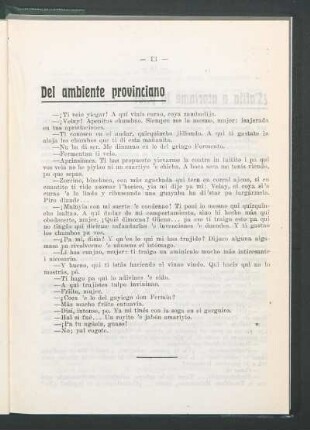 Del ambiente provinciano
