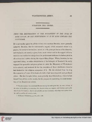 Chapter the third: From the restoration of the monastery in the time of King Edgar, to the rebuilding of it by King Edward the Confessor