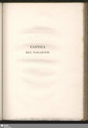 Cantica Del Paradiso