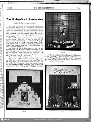 Das Reiseuhr-Schaufenster